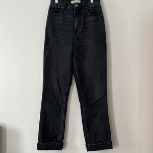 Abercrombie & Fitch The 90s Straight Ultra High Rise (Curve Love, Long)